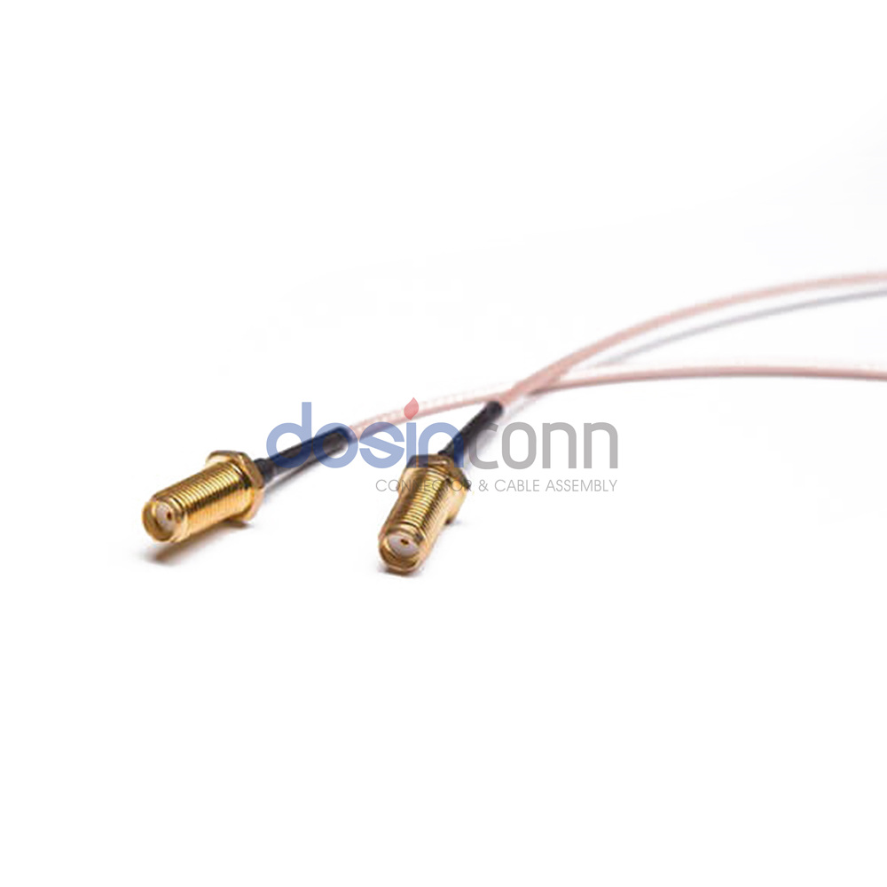 SMA Jack to SMA Jack RF Cable Assemblies 10cm RG316 Cable 50ohm